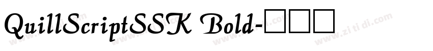 QuillScriptSSK Bold字体转换